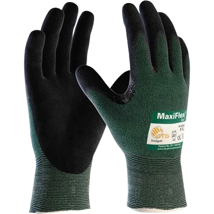 Easy-to-Use MaxiFlex Men's Medium Green Black Nitrile Coated Gloves High-Grade