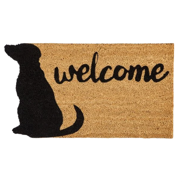 Safe Evergreen Dog Shaped Welcome Coir Mat Original