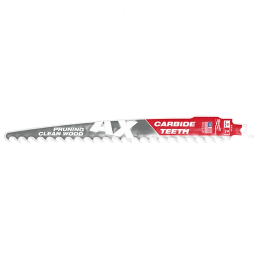 Versatile Milwaukee SAWZALL® AX™ 12 Carbide Wood Pruning Blade Next-Generation