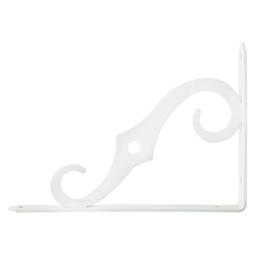 Versatile National Hardware 8 D. x 5-1 2 H. Antique White Steel Ornamental Shelf Bracket Plant Hanger Original