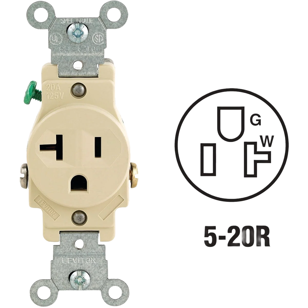 User-Friendly Leviton Commercial Grade Shallow Single Outlet Convenient