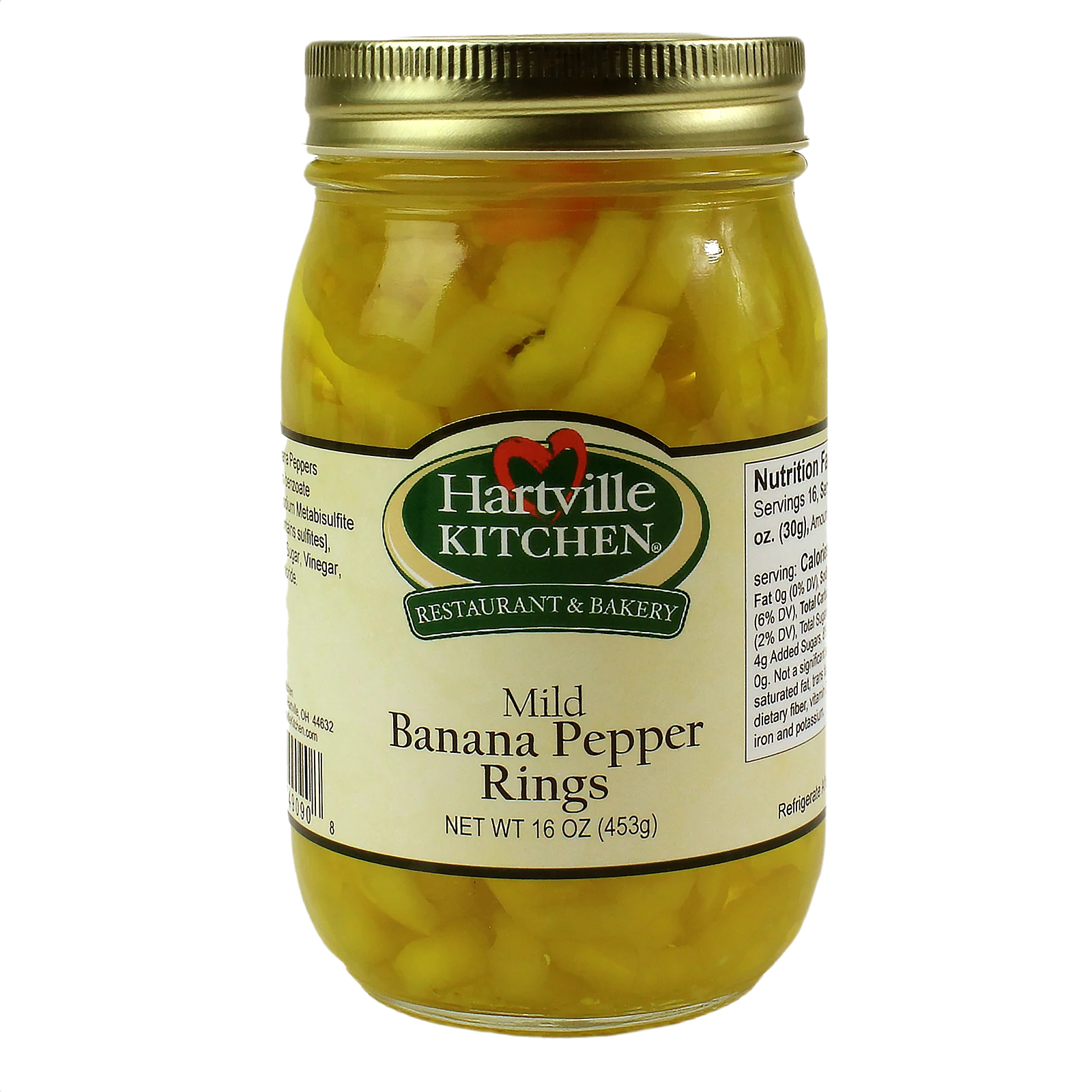 Classic Hartville Kitchen Mild Banana Pepper Rings 16 oz. Elite