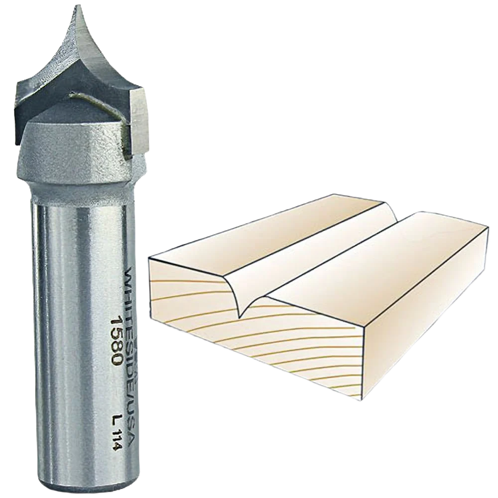 Fashionable Whiteside Point Cutting Roundover Bit 1 2 in. SH x 3 8 in. R x 3 4 in. CD Original Design