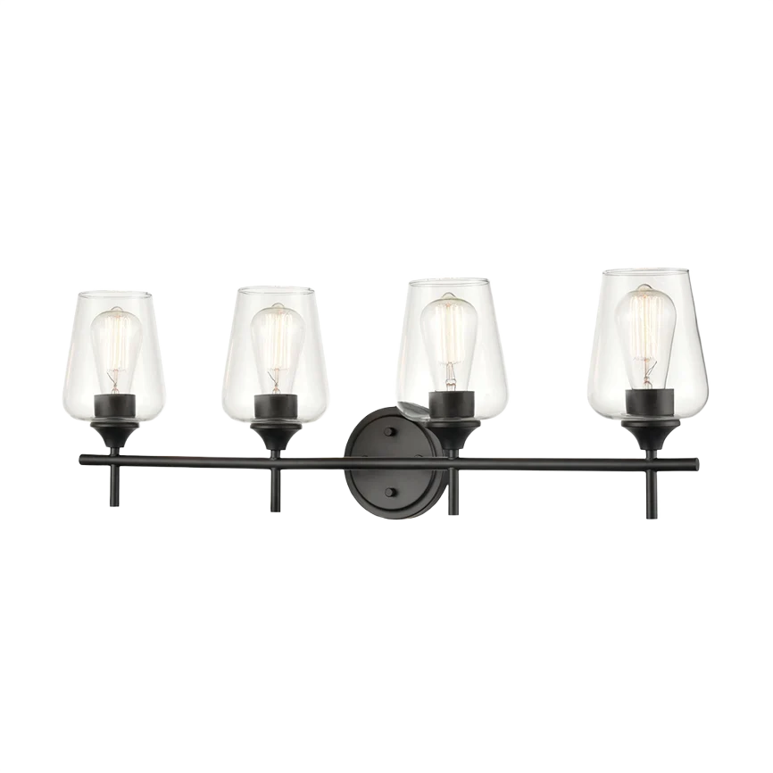 Effective Millennium Lighting Ashford Matte Black Four Light Vanity Original