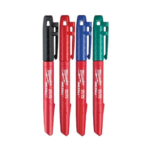 Organic Milwaukee INKZALL™ Multi-Color Fine Point Jobsite Markers 4-Pack Optimized
