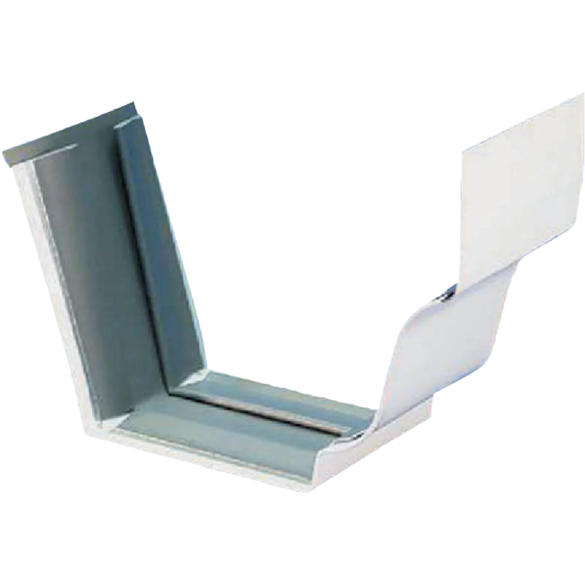 Exclusive Spectra Metals 5 in. Aluminum Slip-Joint Gutter Connector White Practical