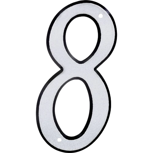 Trendy Hillman 4-In. Nail On Reflective House Number 8 Classic