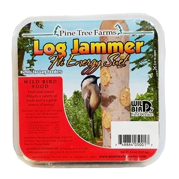 High-Grade Pine Tree Farms High Energy Log Jammer Suet Plugs 9.4 oz. Certified