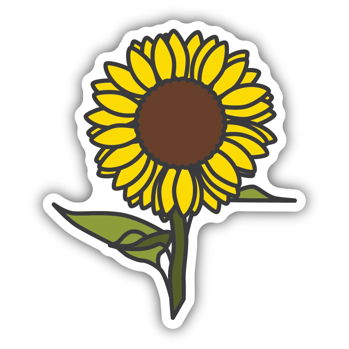 Reusable Stickers Northwest Sunflower Stem Sticker Effective