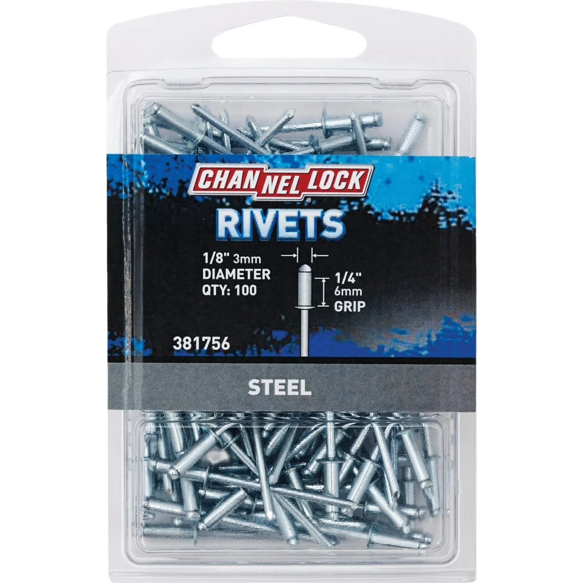 Verified Channellock 1 8 x 1 4 in. Steel Pop Rivets 100-Pack Trusted
