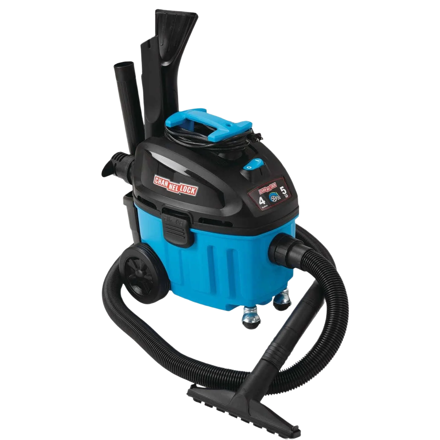 Prestigious Channellock 5.0-Peak HP Contractor Wet Dry Vacuum 4 Gallon Convenient