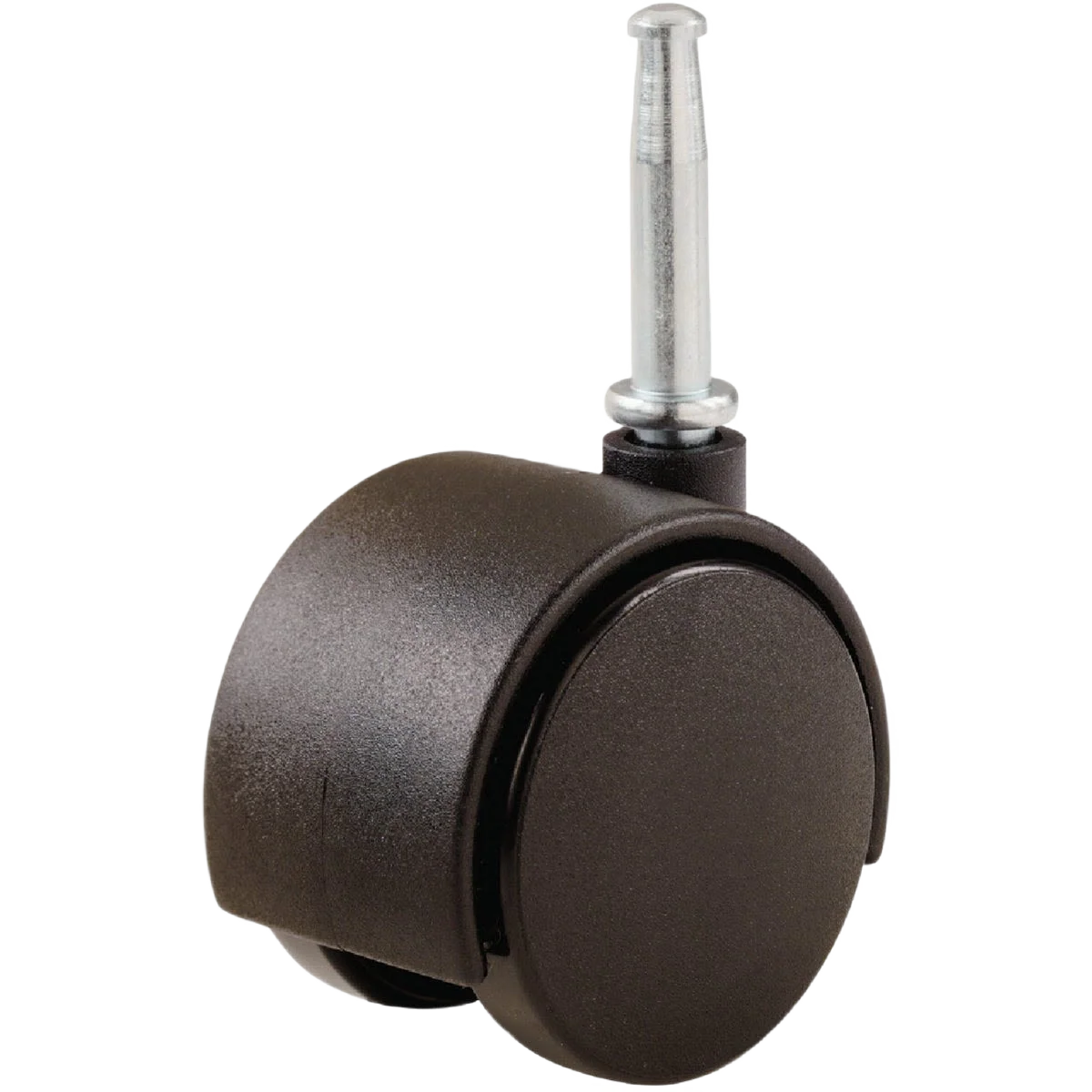 Premium Do it 1-5 8 In. Dia. Black Twin Wheel Caster with 1-1 2 In. Stem 2-Pack Organic