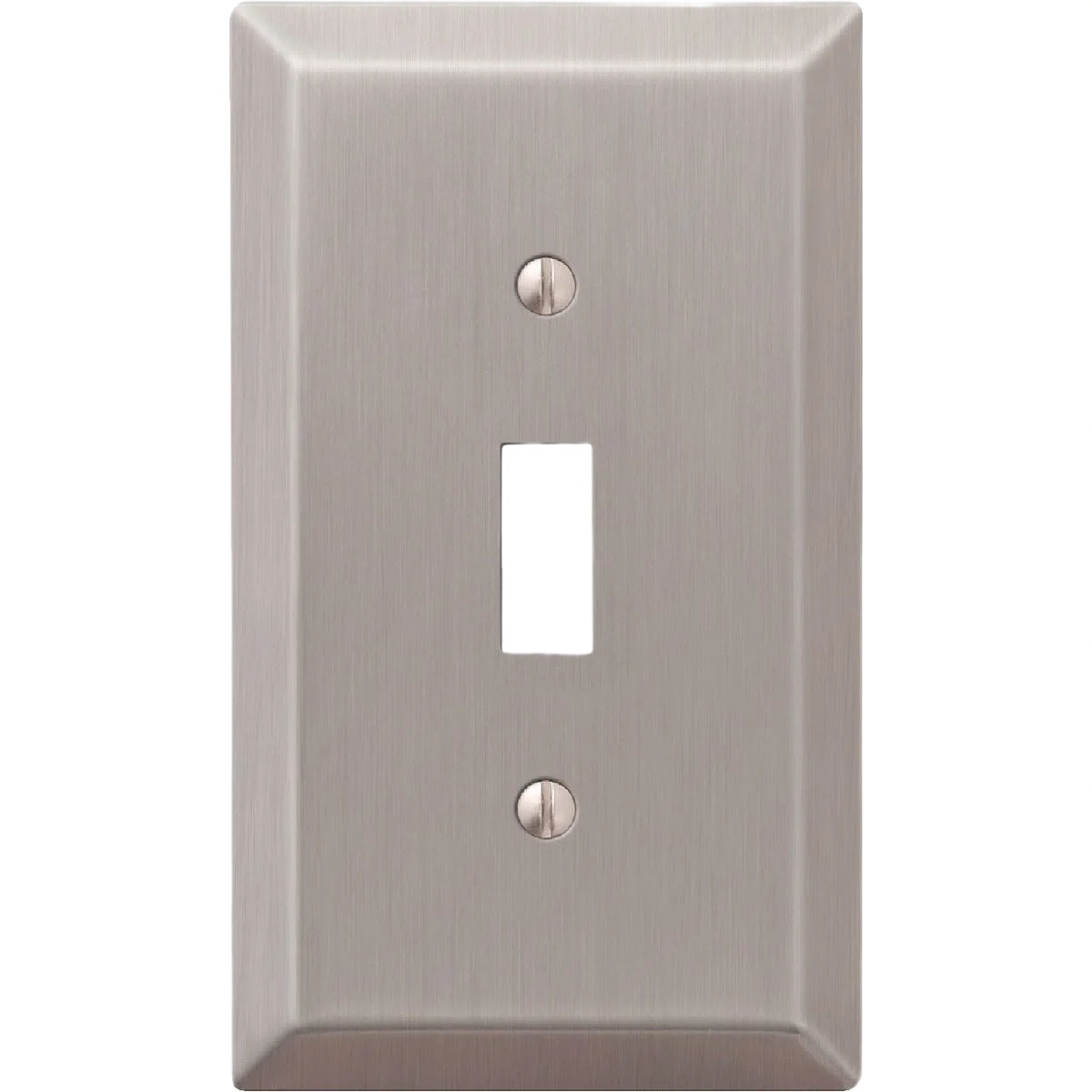 Solid Amerelle Stamped Steel 1-Gang Toggle Switch Wall Plate Brushed Nickel Responsible