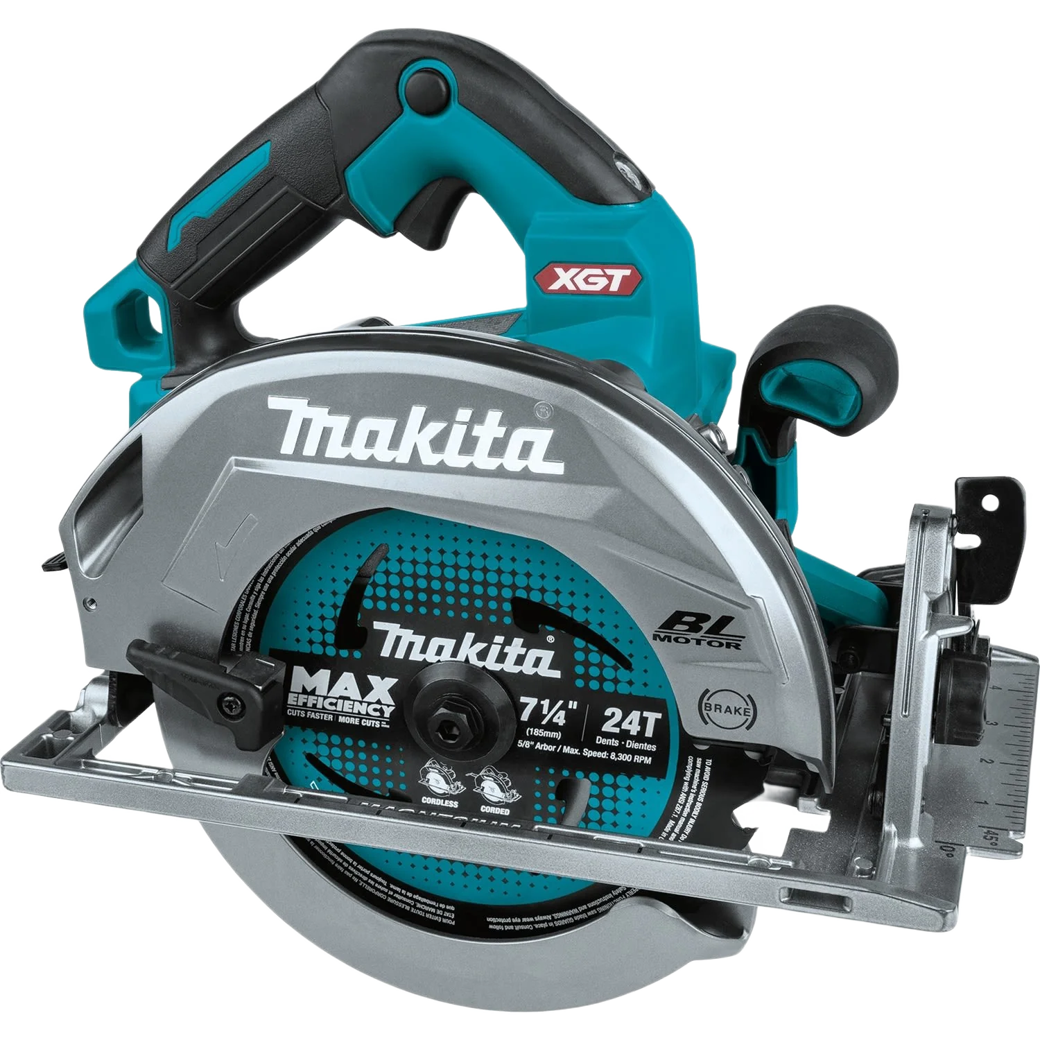 Lightweight Makita 40V Max XGT 7-1 4 Brushless Cordless Circular Saw Kit 4.0 Ah Long-Lasting