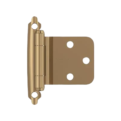 Casual Amerock Varying Overlay Self-Closing Face Mount Reverse Bevel Champagne Bronze Cabinet Hinge Advanced