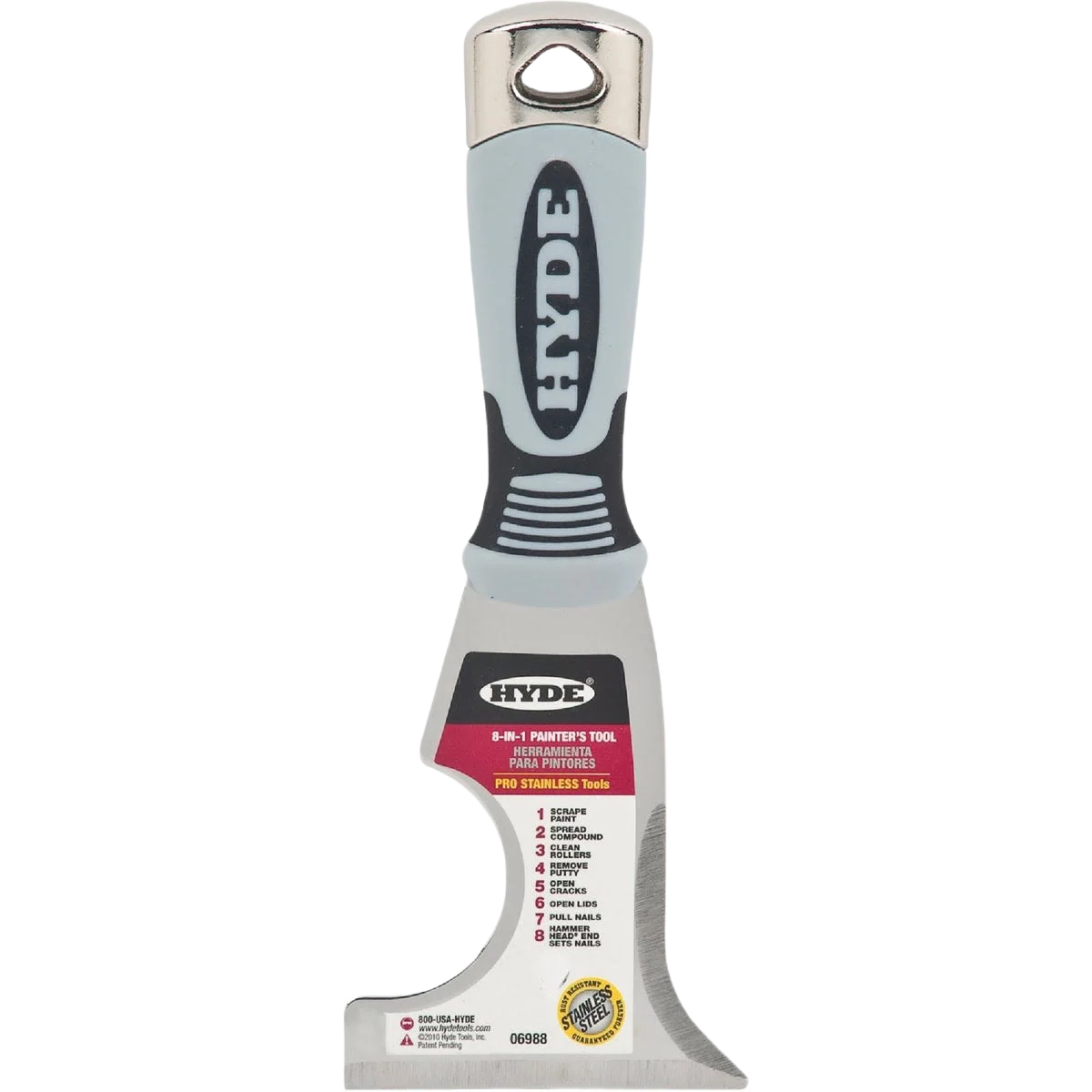 Specialty Hyde Pro Stainless 8-In-1 Multi-Purpose Painter's Tool Dependable