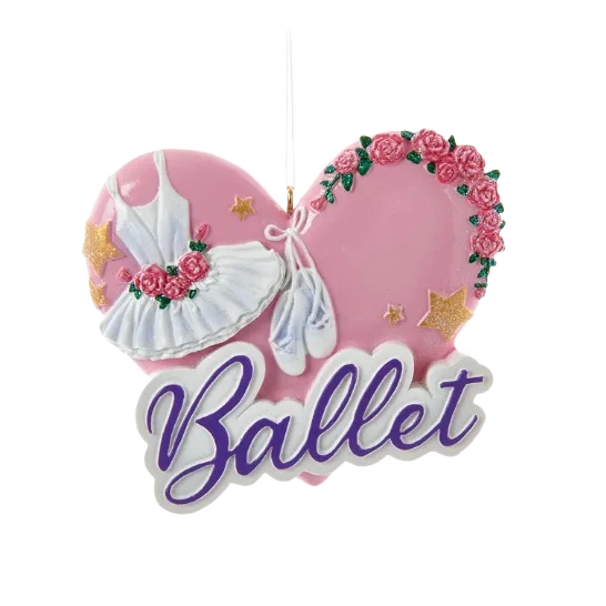 Expertly Made Kurt S. Adler Personalized Pink Heart Ballet Ornament Powerful