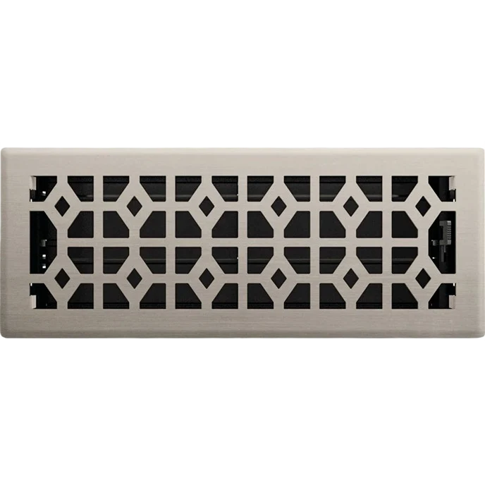 Reusable Imperial Templar Brushed Nickel Steel Floor Register 4 In. x 12 In. Original