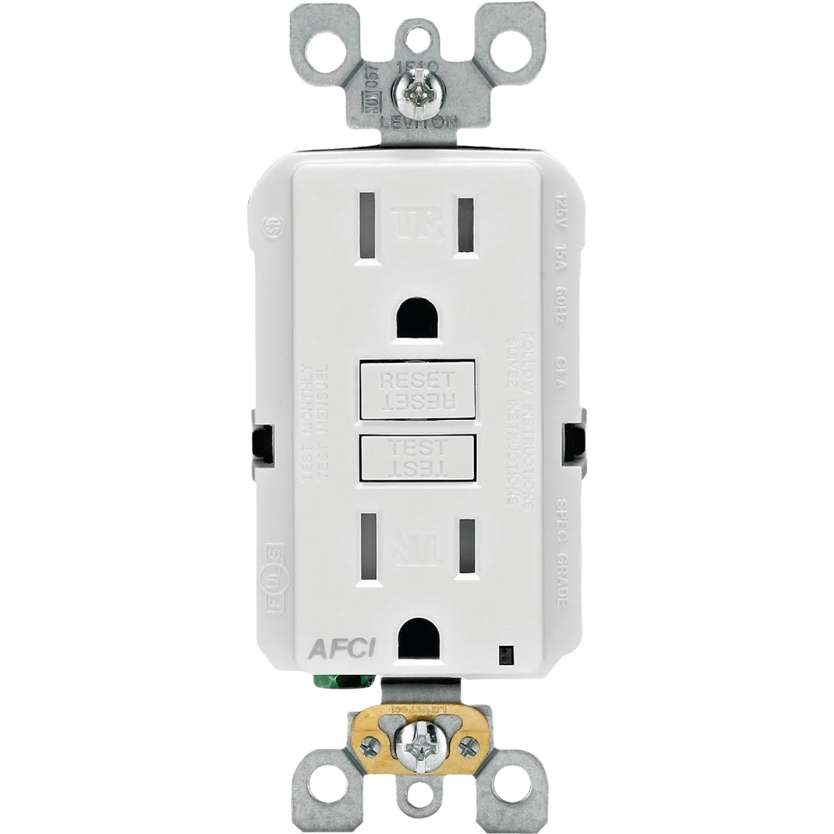 Selected Leviton SmartLockPro White Arc Fault Duplex Outlet Trendy