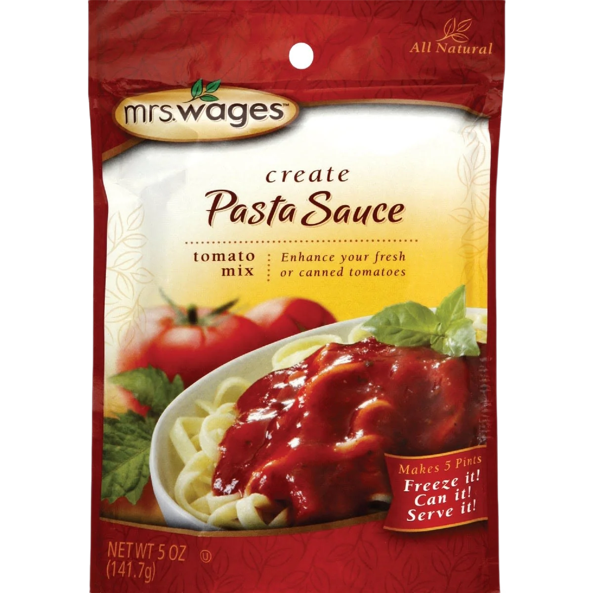 Convenient Mrs. Wages Pasta Sauce Tomato Mix 5 oz. Certified