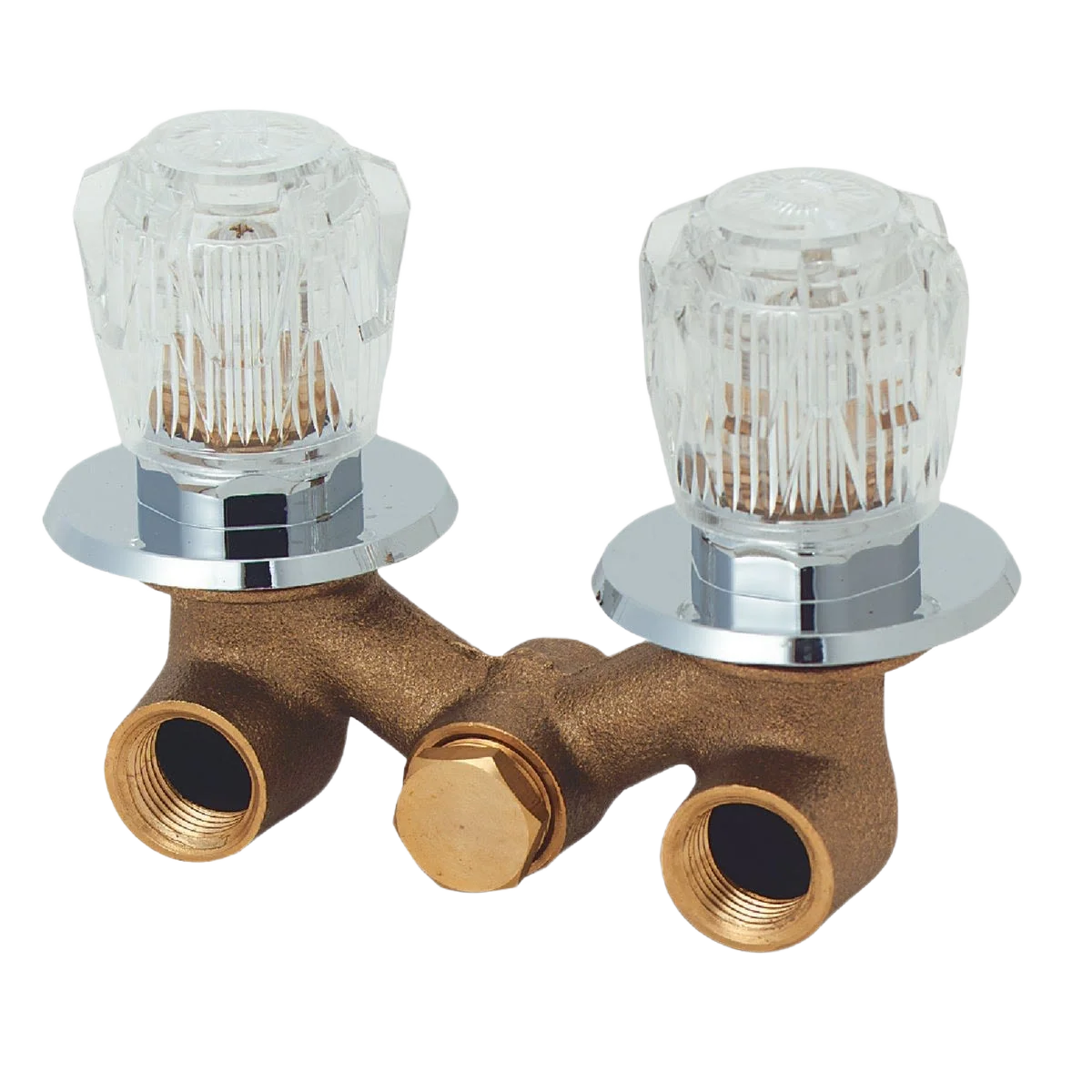 Eco-Friendly B K Acrylic 2-Handle Knob Shower Stall Faucet Certified