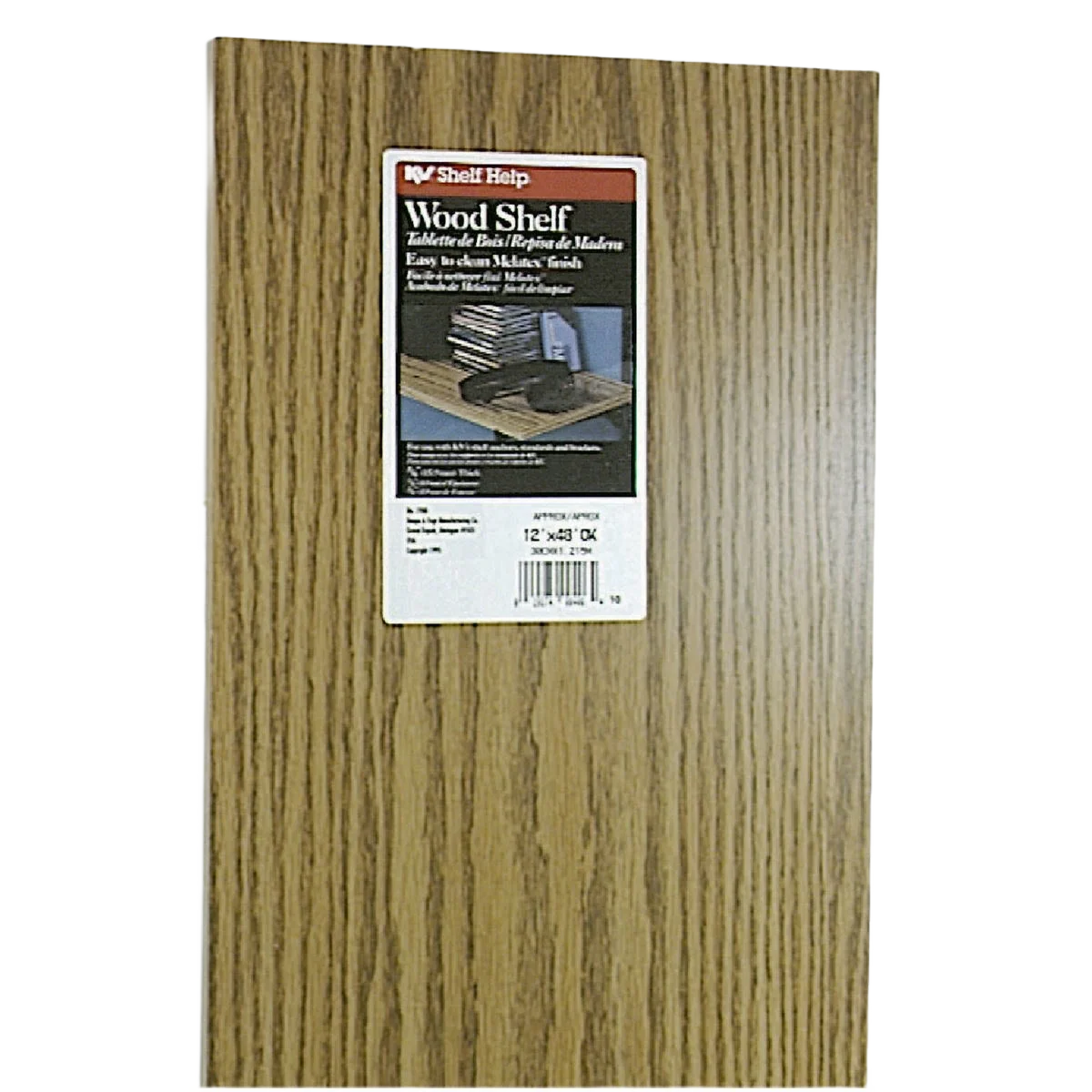 Safe Knape Vogt Oak All-Purpose Shelf 12 In. x 48 In. Minimalist