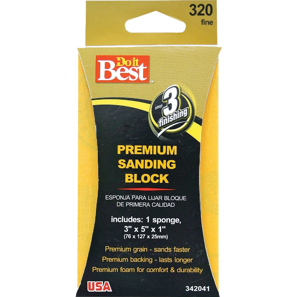 Original Do it Fine 320-Grit Premium Sanding Sponge Healthy