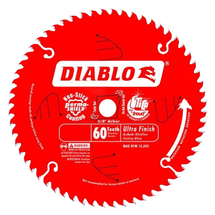 Long-Lasting Diablo 6-1 2-In. 60 Tooth Ultra Finish Saw Blade Specialty