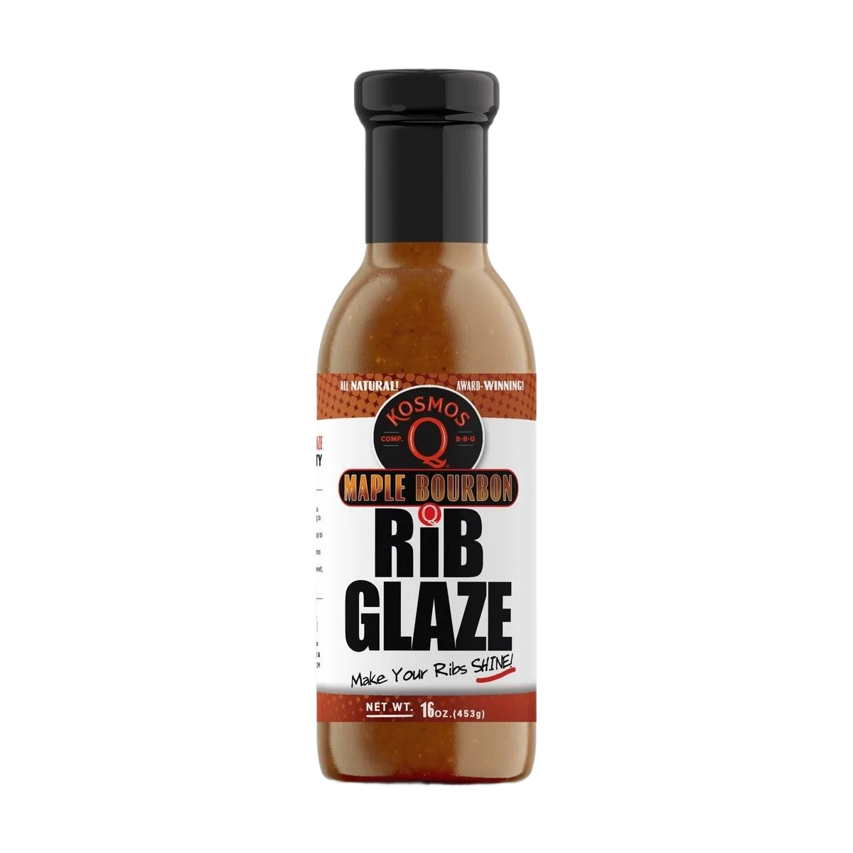 World-Class Kosmos Q Maple Bourbon Rib Glaze 16 oz. Minimalist