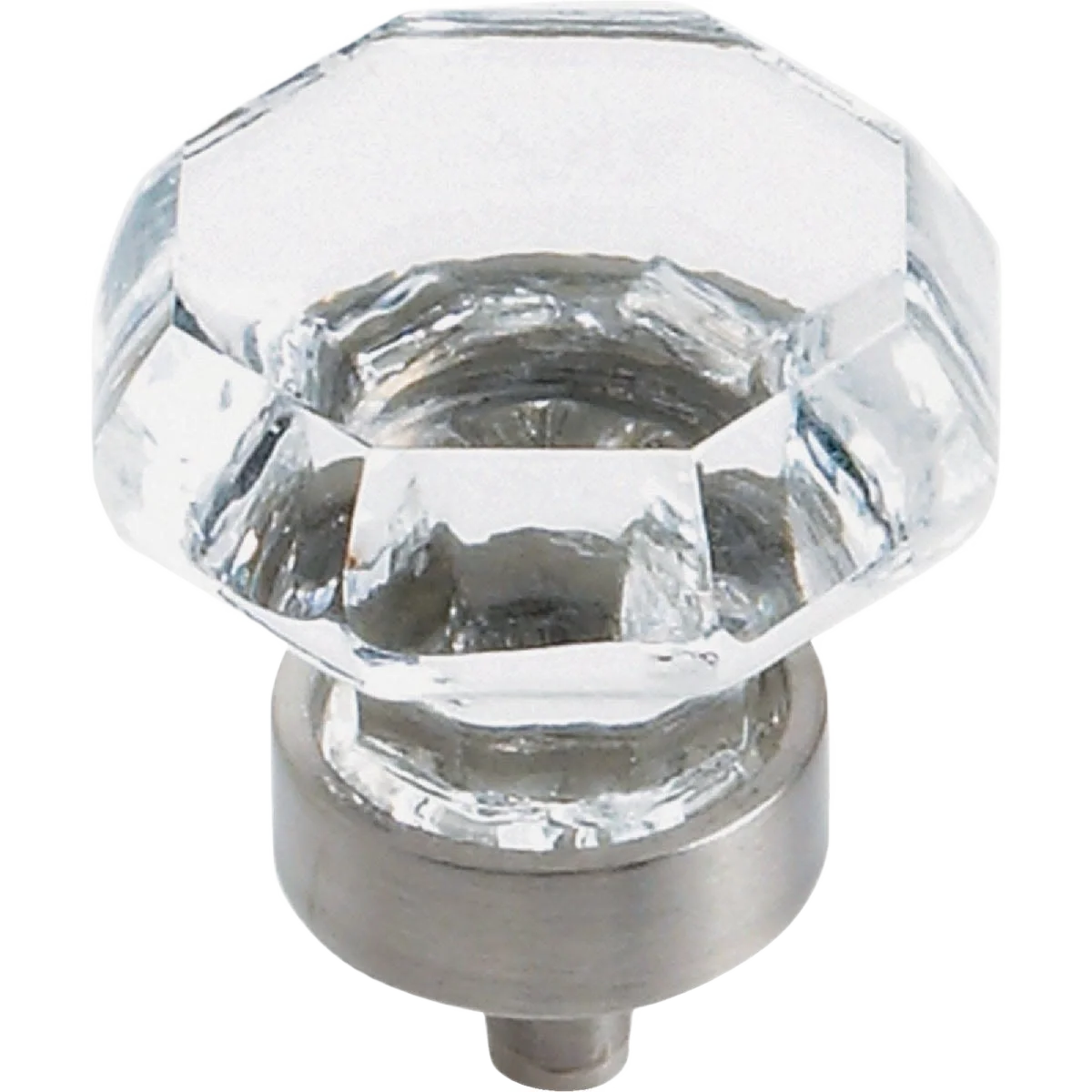Crafted Amerock Luminous Satin Nickel Clear Crystal Knob 33 mm. Exceptional