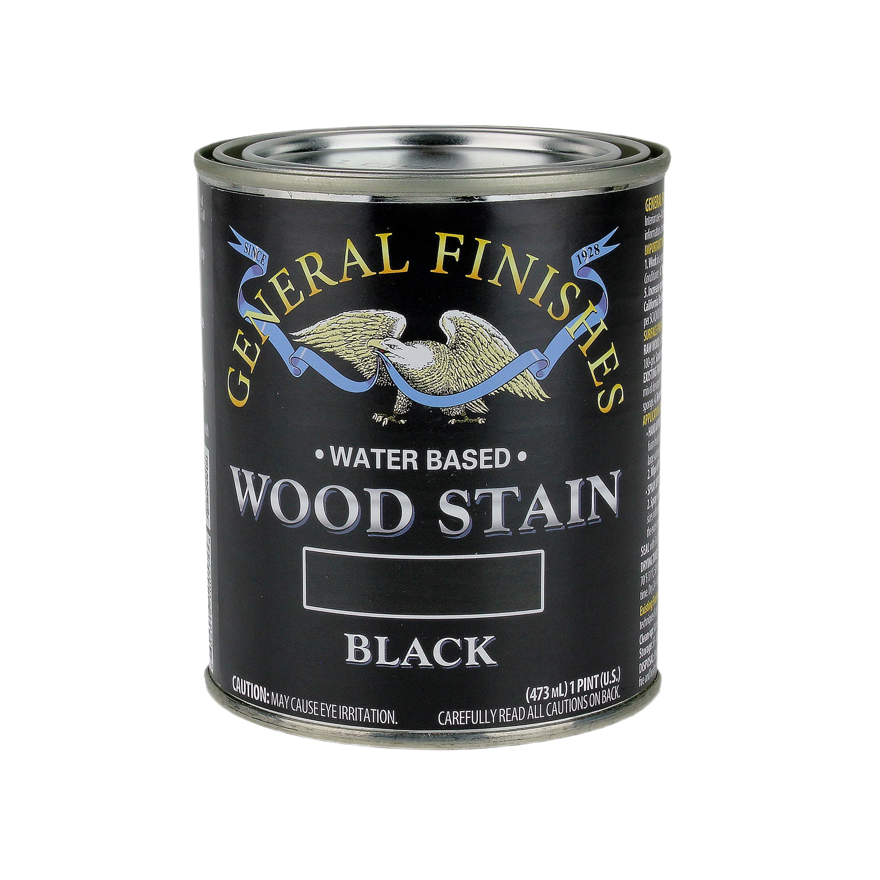 Authentic General Finishes Black Water Based Wood Stain Quart Innovative