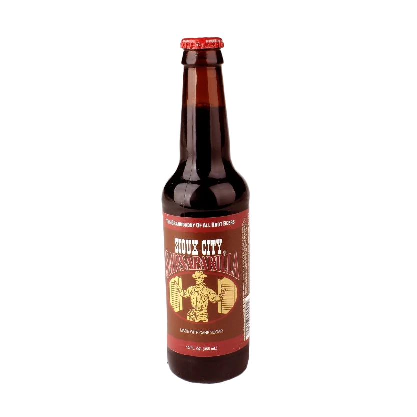Premium Sioux City Sarsaparilla Soda 12 oz. Durable
