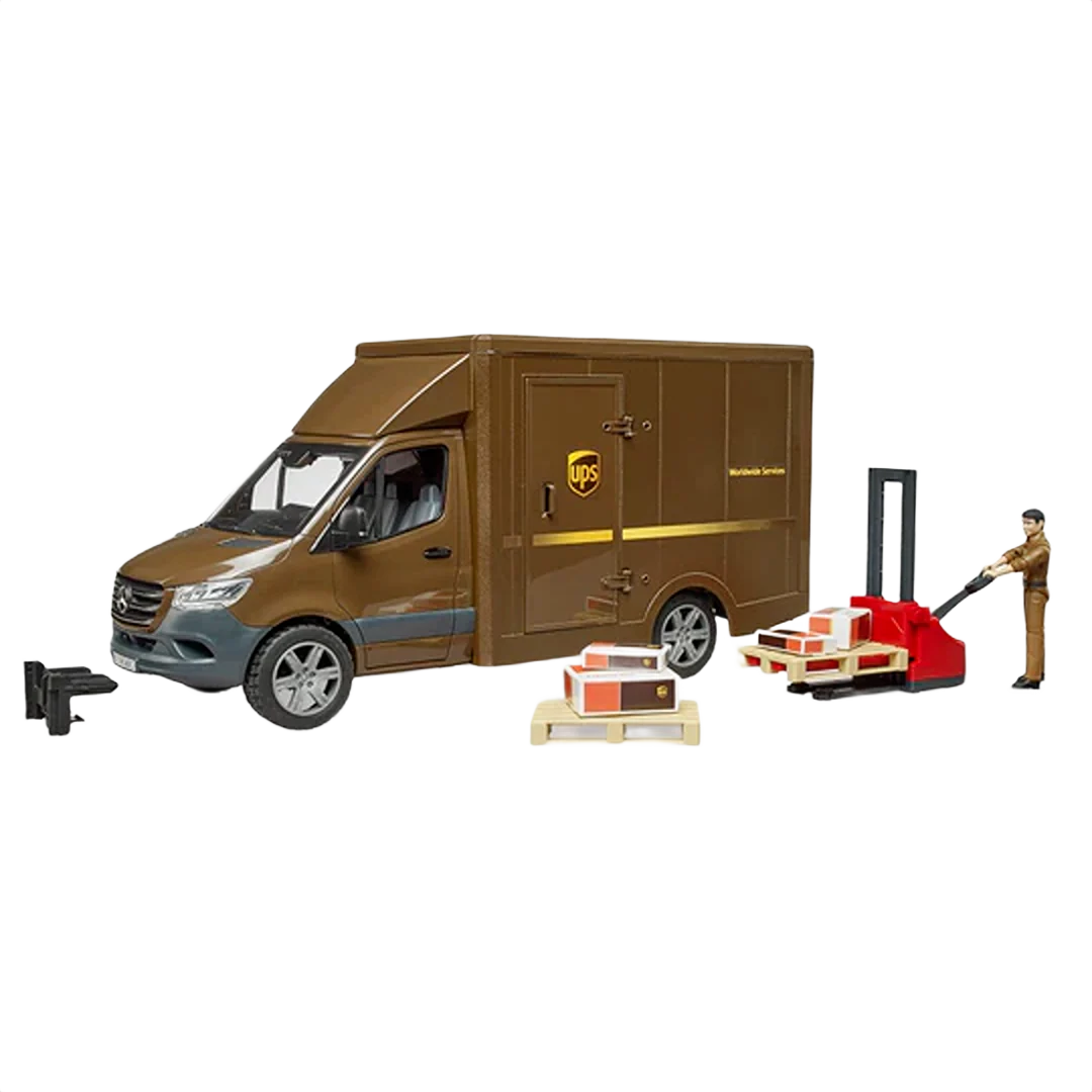 Solid Bruder MB Sprinter UPS w Driver and Accessories Luxury