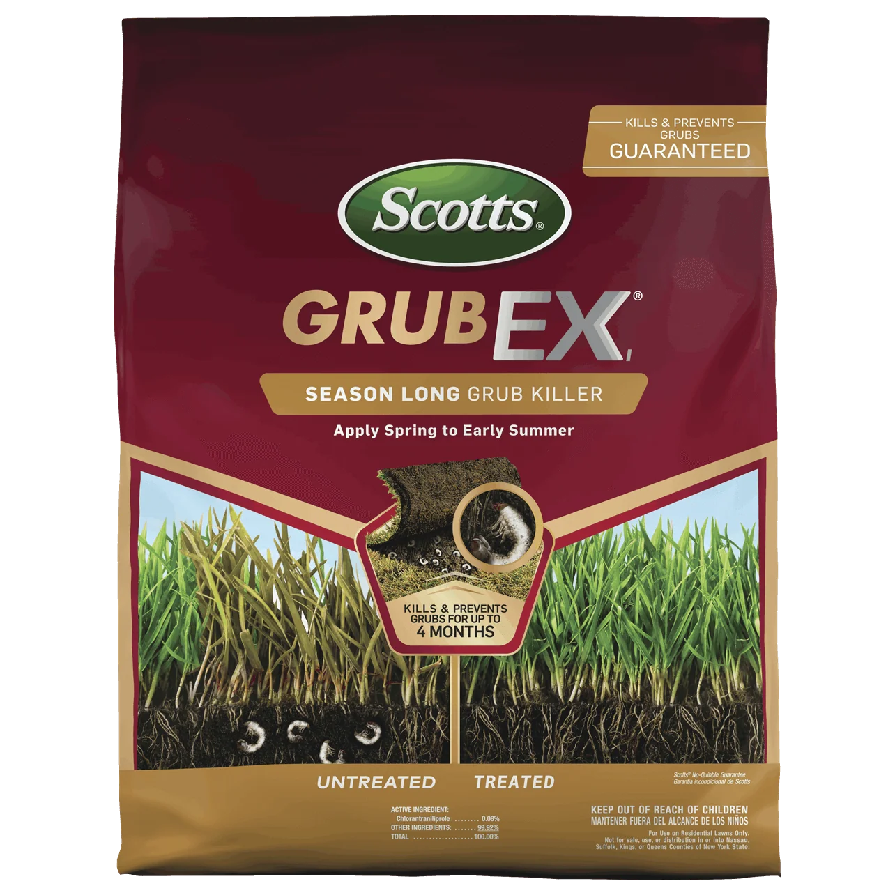 Versatile Scotts GrubEx 15.27 Lb. Season Long Grub Killer Granules Healthy