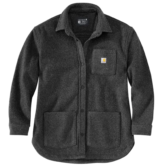 Responsible Carhartt Women's XL Black Heather Fleece Shirt Jacket Smart
