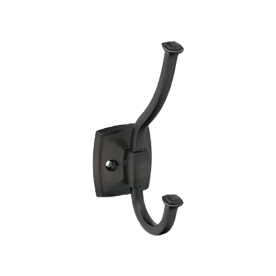 Minimalist Amerock Kin Two Prong Oil-Rubbed Bronze Decorative Wall Hook Efficient