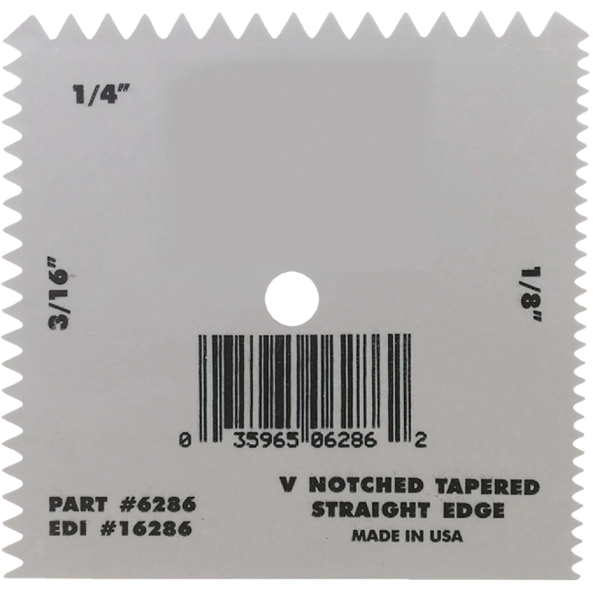 Fine Marshalltown QLT White 1 8 3 16 1 4 V-Notch Straight Edge Disposable Adhesive Spreader Expertly Made