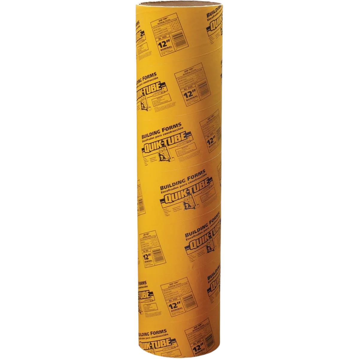 Green Quikrete QUIK-TUBE® Rigid Fiber 12 in. x 4 ft. Concrete Form Tube Long-Lasting