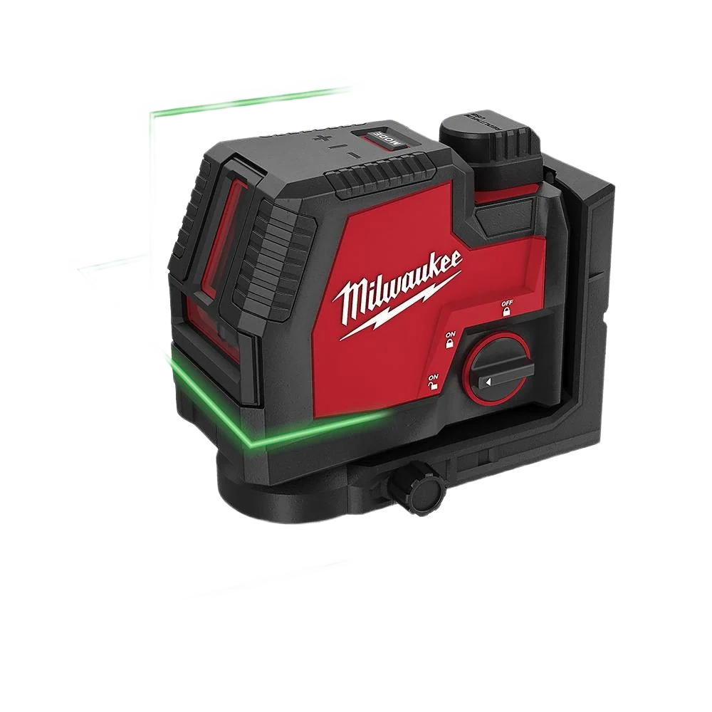 Stylish Milwaukee USB Rechargeable Green Cross Line Laser Certified