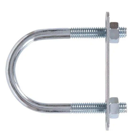 Pure Hillman 5 16-18 x 3-3 4 x 1-3 8 U-Bolt with Plate and Hex Nuts Zinc-Plated Practical