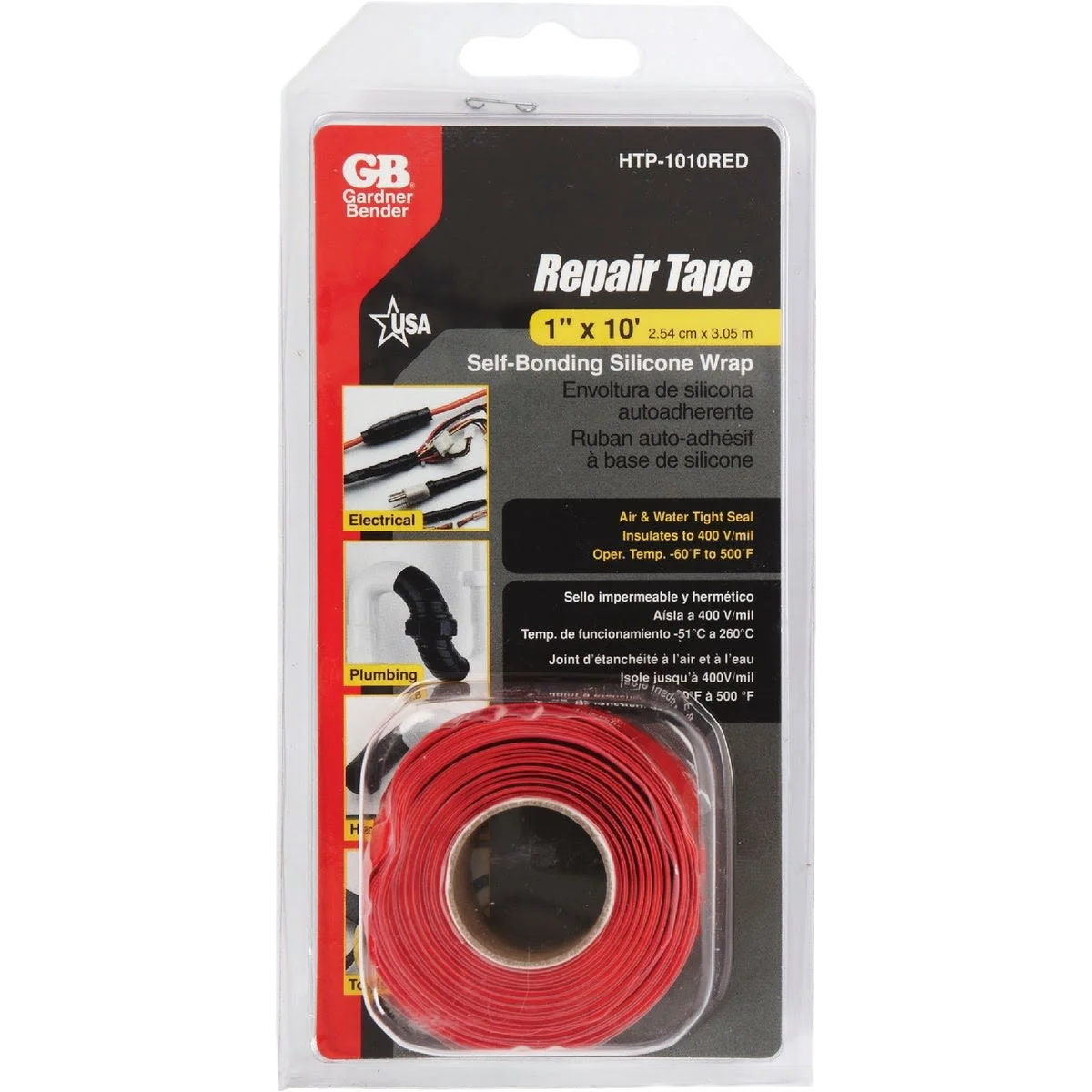 Verified Gardner Bender Red Self-Sealing Tape 1 In. x 10 Ft. Smooth