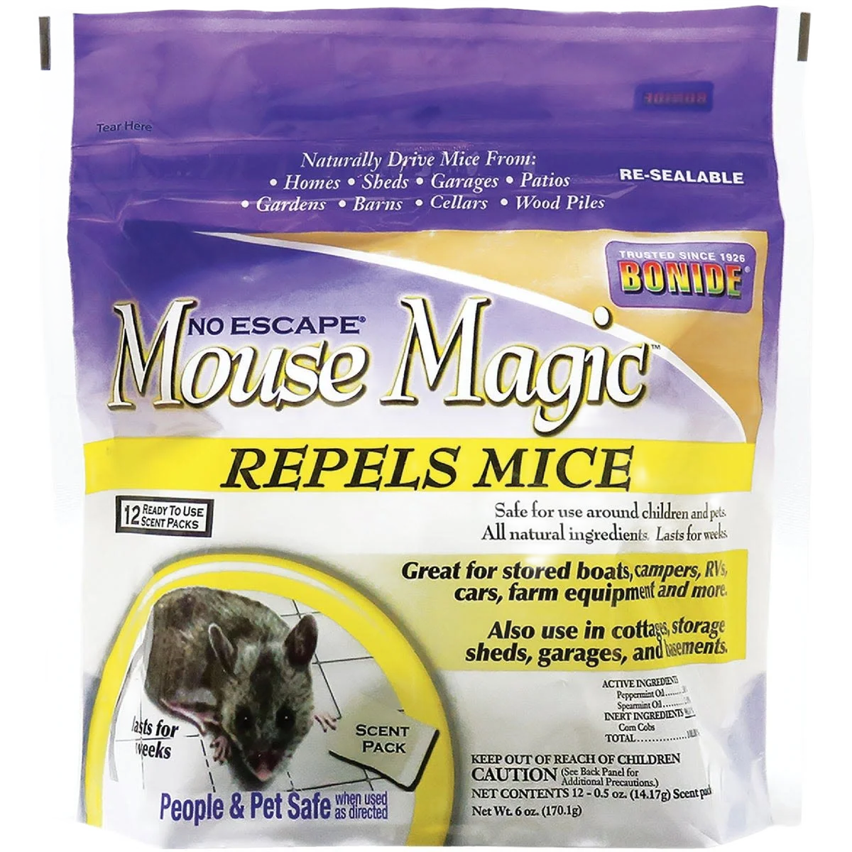 Natural Bonide Mouse Mouse Repellent Granules 12-Pack Superior