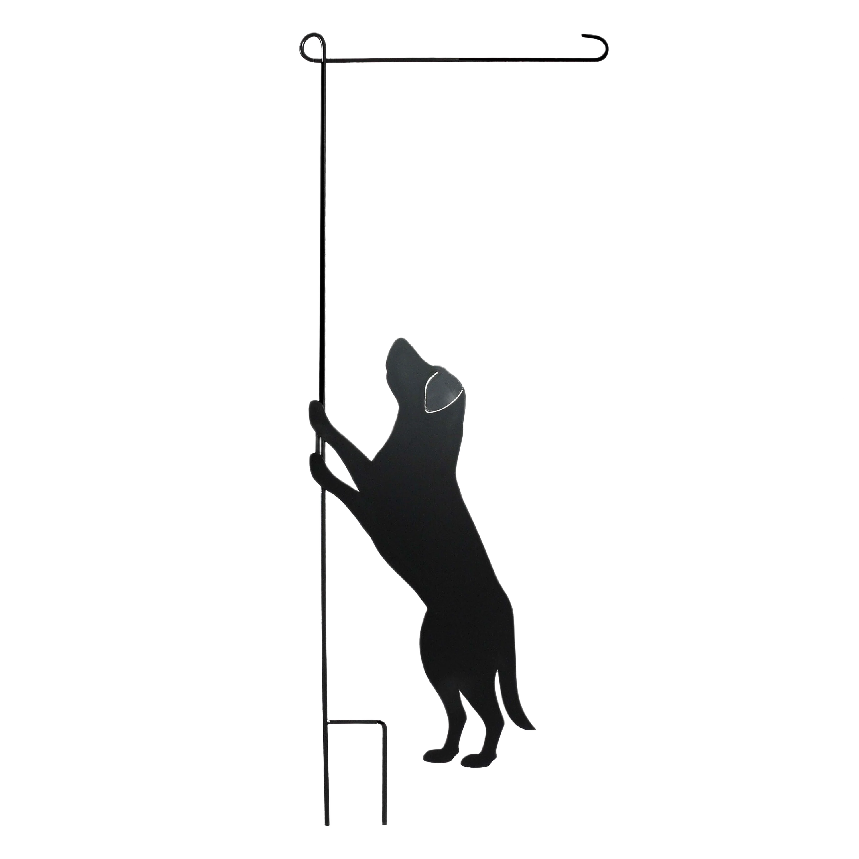 User-Friendly Evergreen Dog Silhouette Metal Garden Flag Stand Advanced