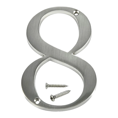Durable Hillman Distinctions 4-In. Flush Mount Nickel House Number 8 Long-Lasting