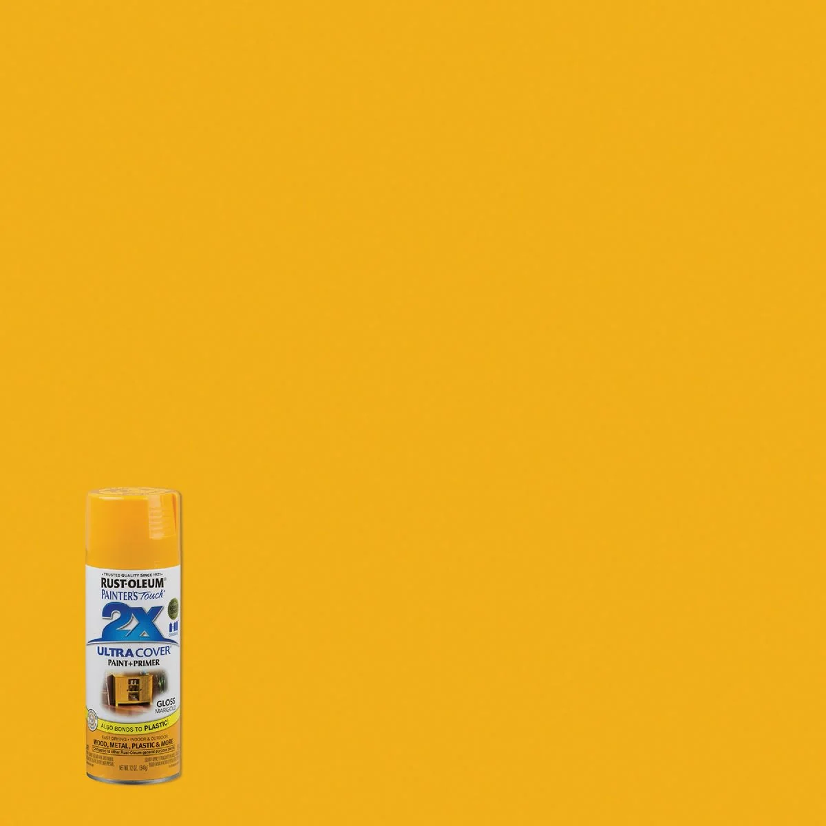 Superior Rust-Oleum Painters' Touch 2X Marigold Gloss Spray Paint Primer 12 oz. Lightweight