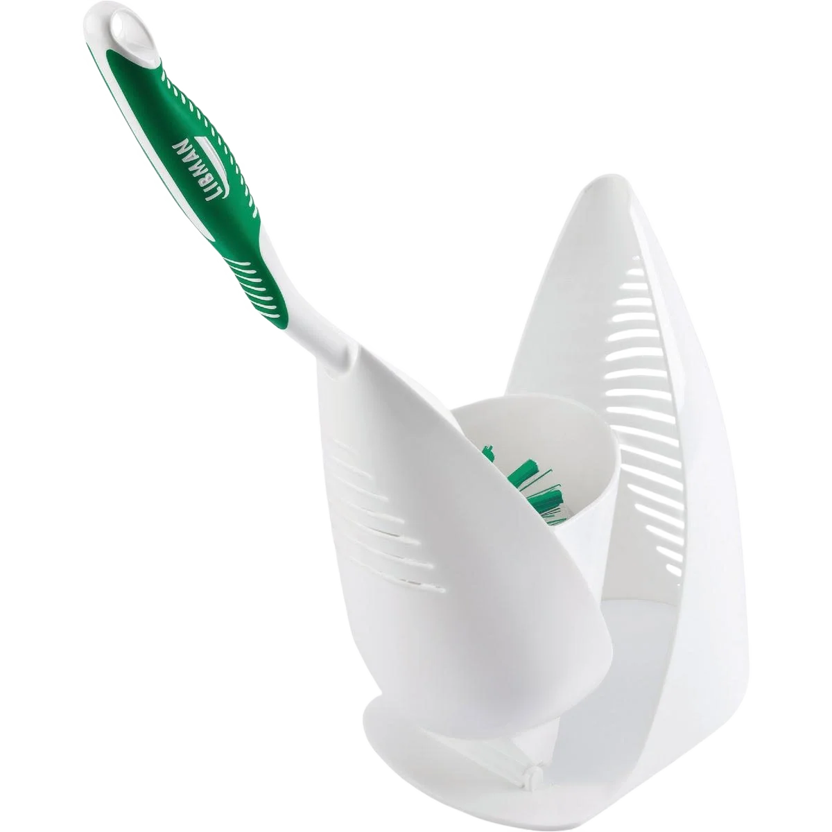 High-End Libman Angled Toilet Bowl Brush Set 17 in. Recyclable