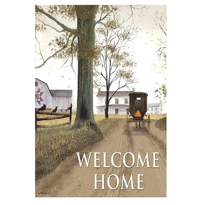 Outstanding Magnolia Garden Welcome Home Flag 13 x 18 in. Enhanced