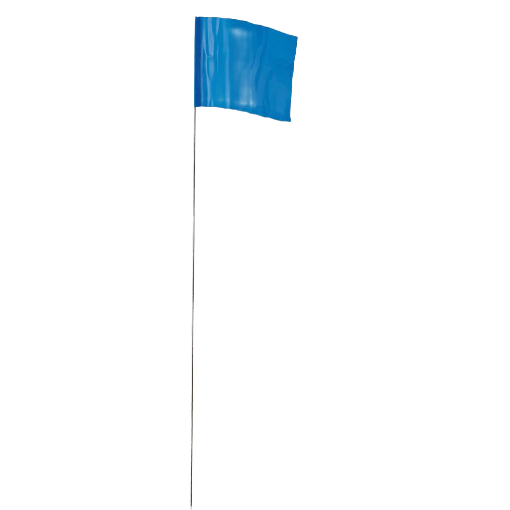 Prestigious Empire Blue Stake Flags 100-Pack Lightweight