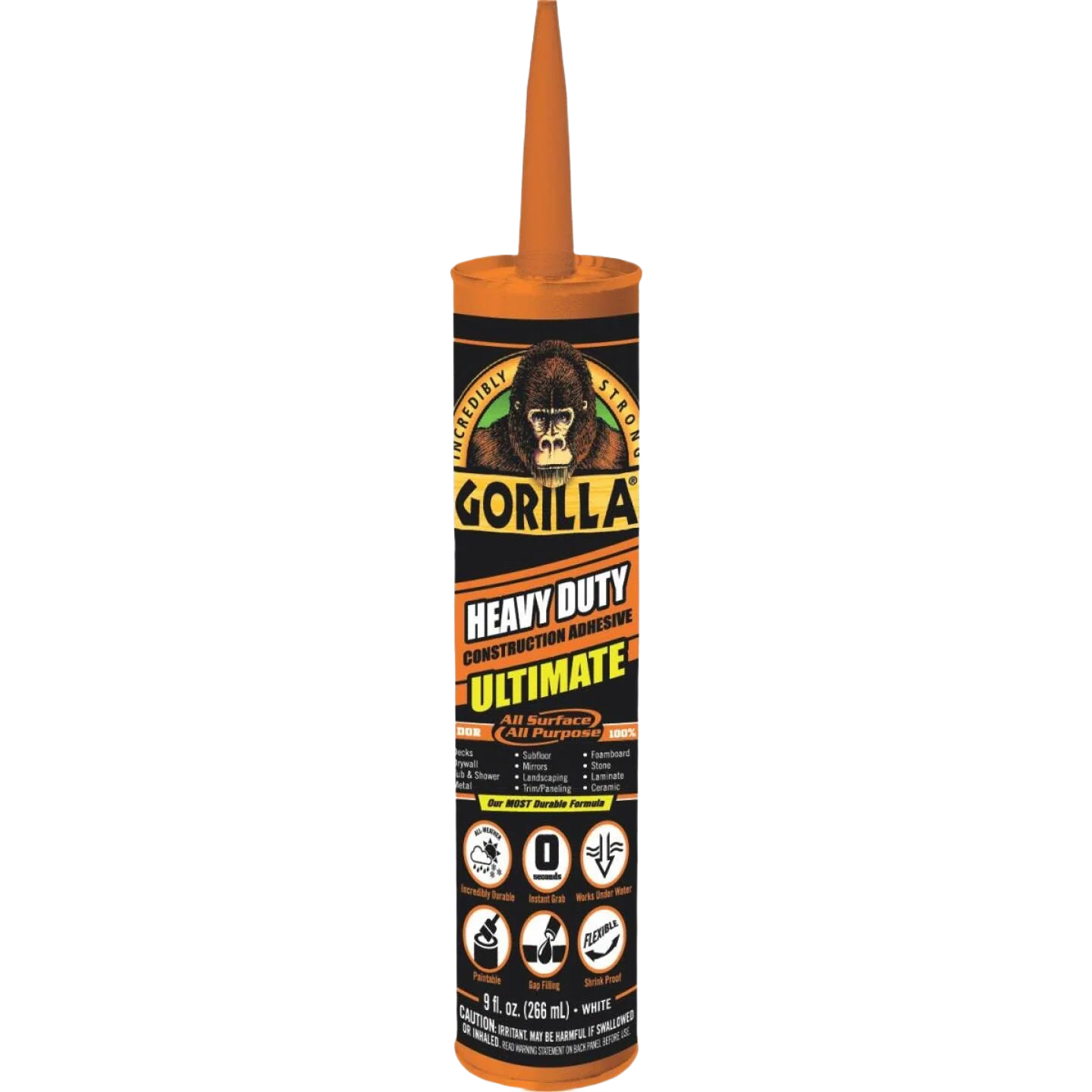 Environmentally Friendly Gorilla Heavy Duty Construction Adhesive 9 oz. High-Quality