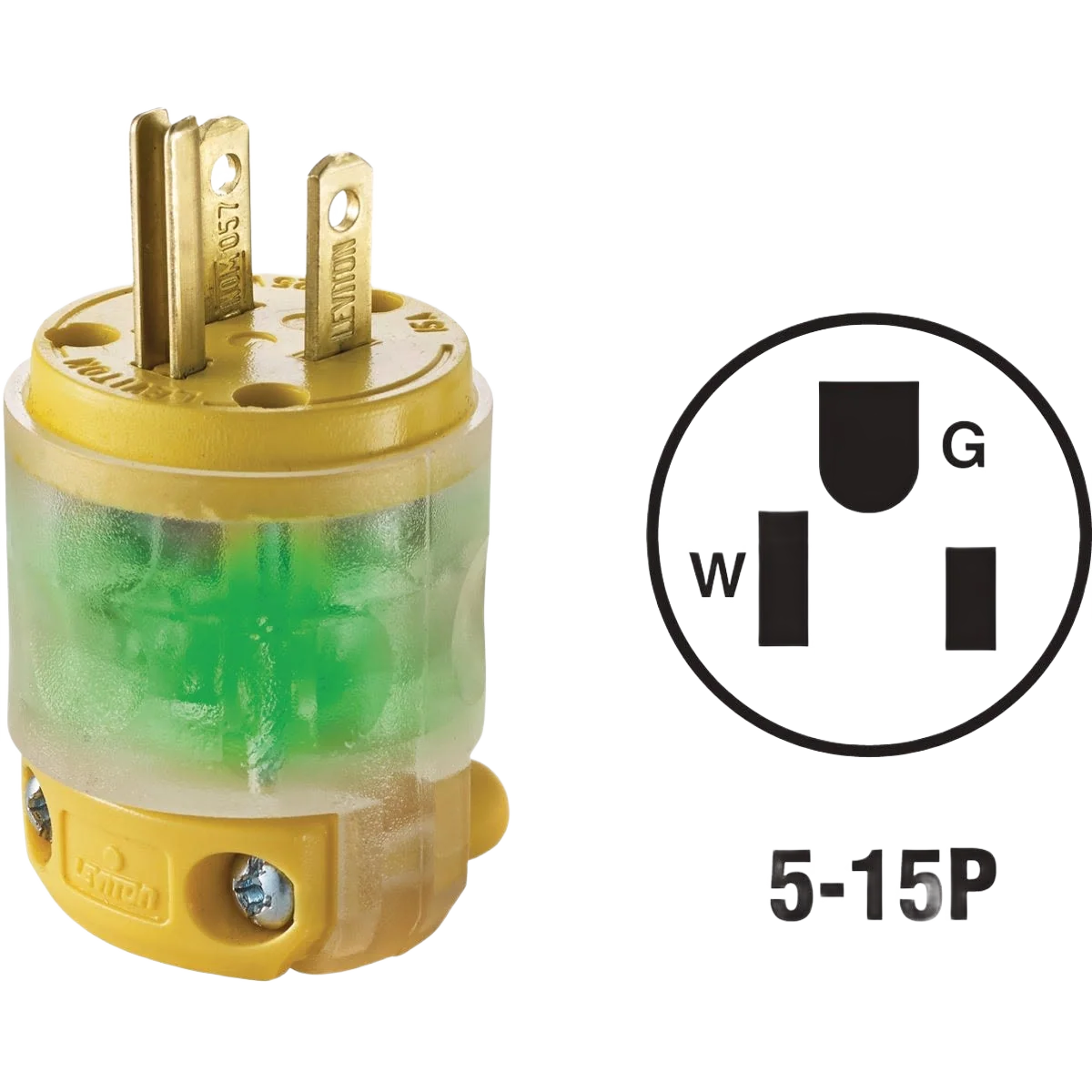 Traditional Leviton PVC Illuminated Cord Connector Casual